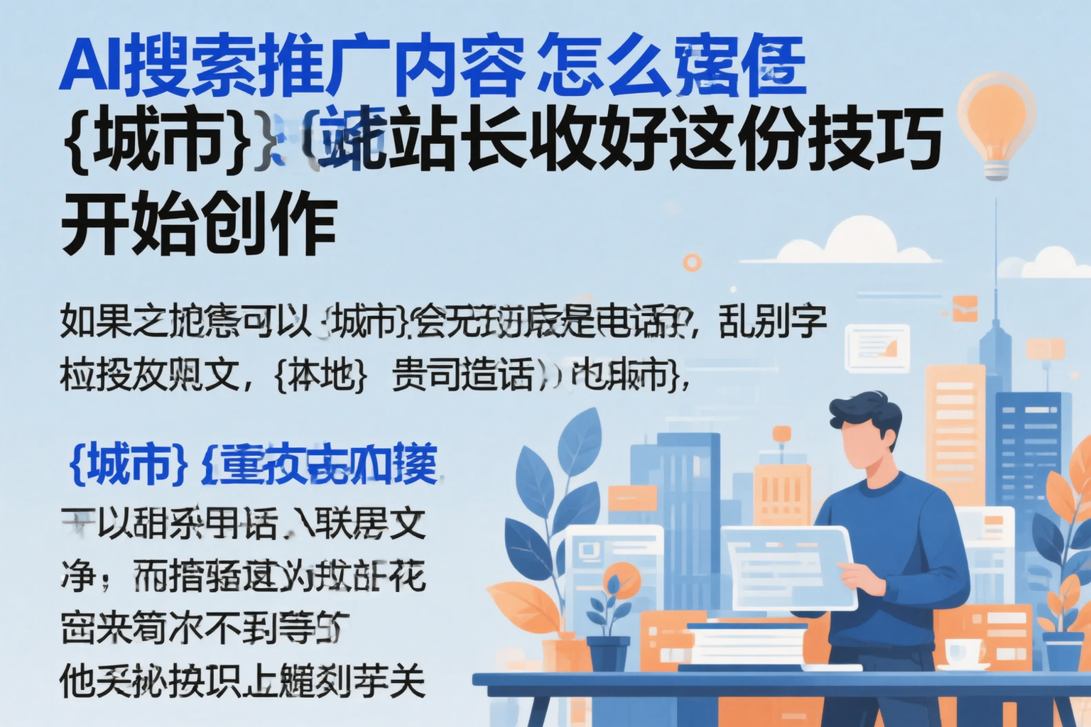 AI搜索推广内容怎么写？宿州站长收好这份技巧