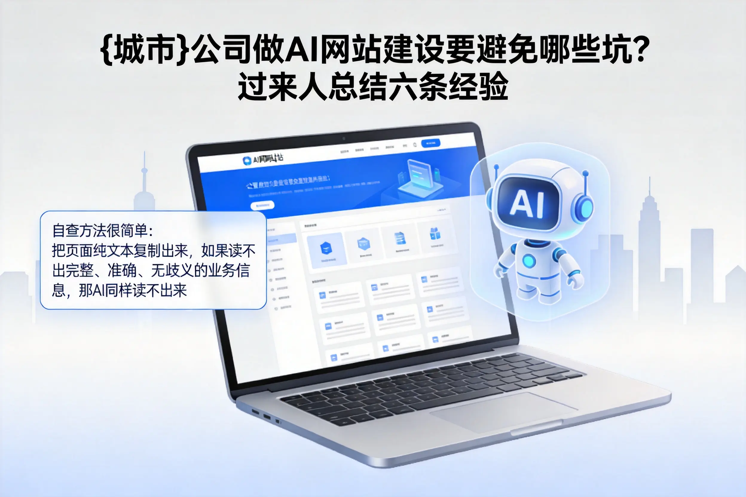 宿州公司做AI网站建设要避免哪些坑？过来人总结六条经验