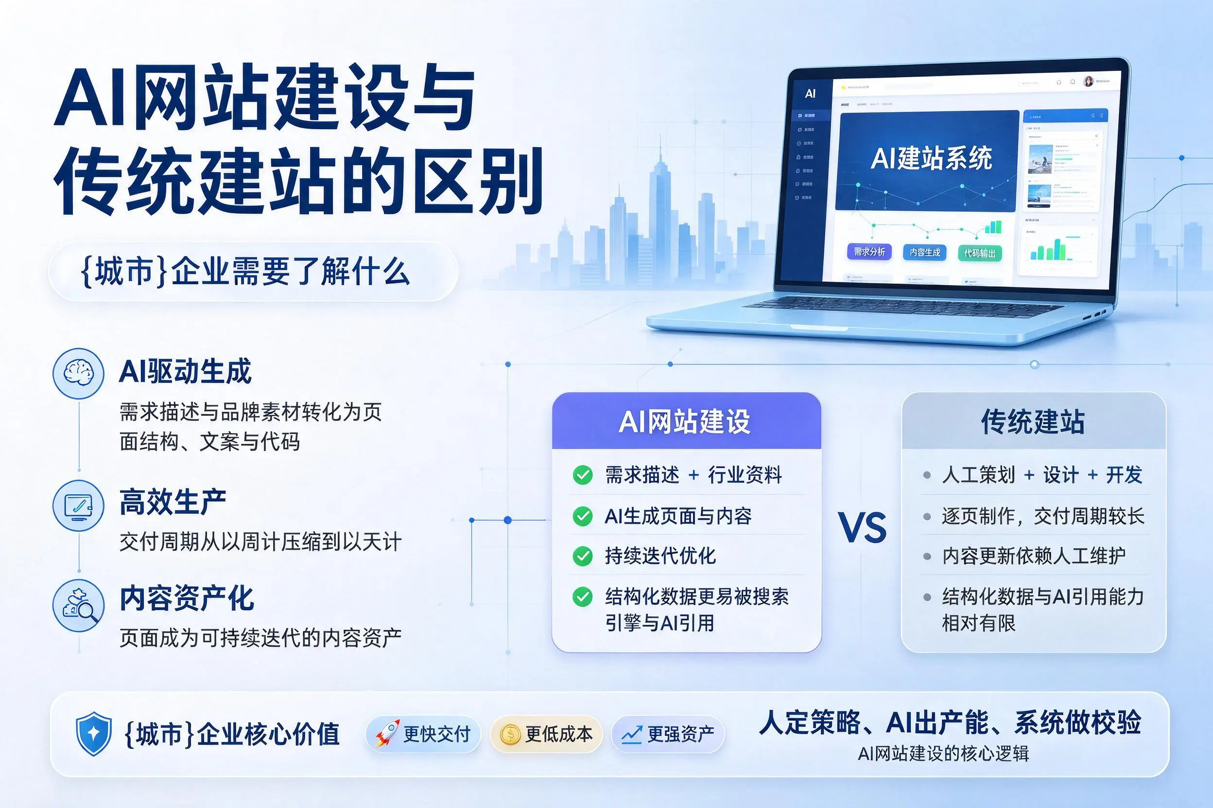 AI网站建设与传统建站的区别,宿州企业需要了解什么