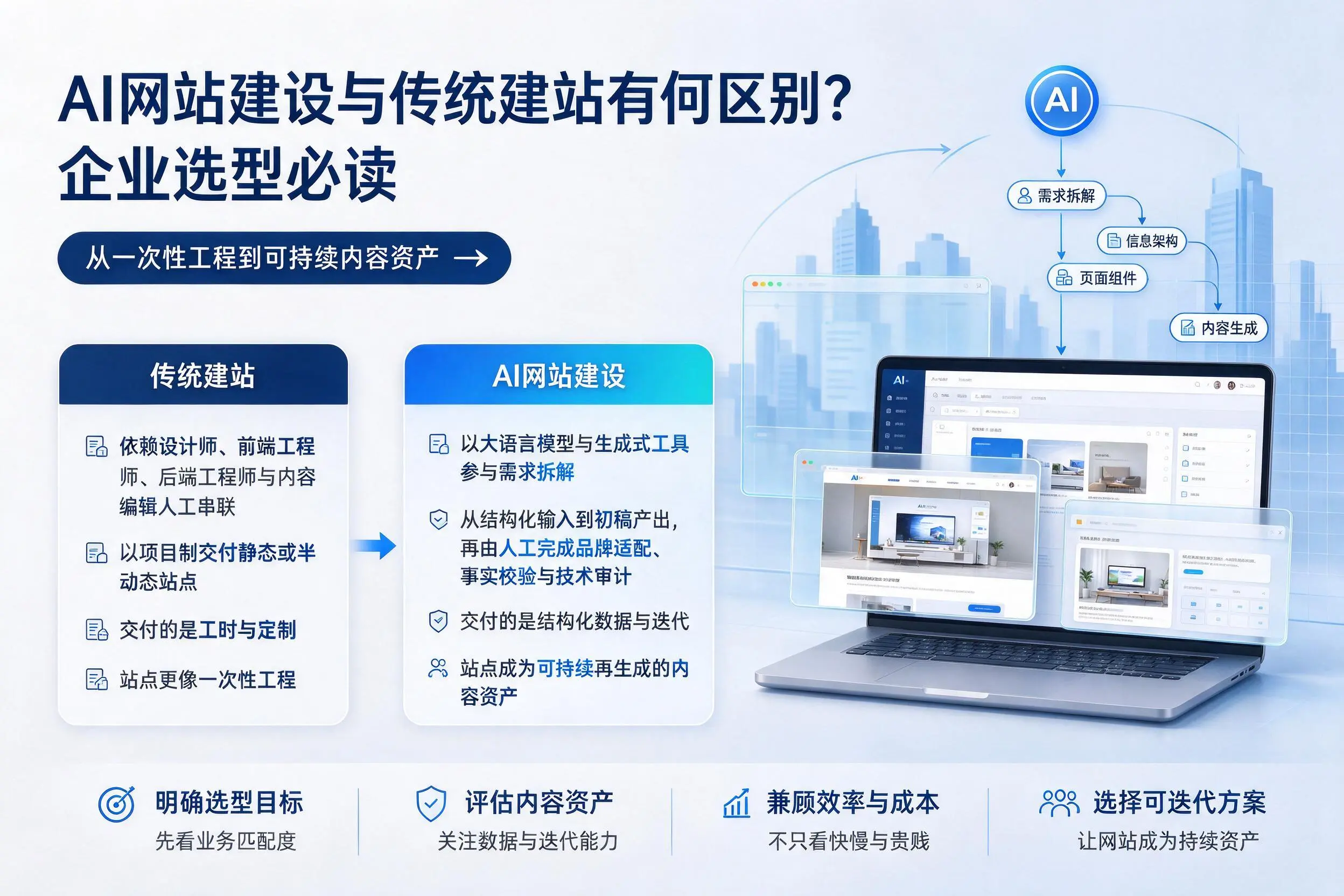 AI网站建设与传统建站有何区别？宿州企业选型必读