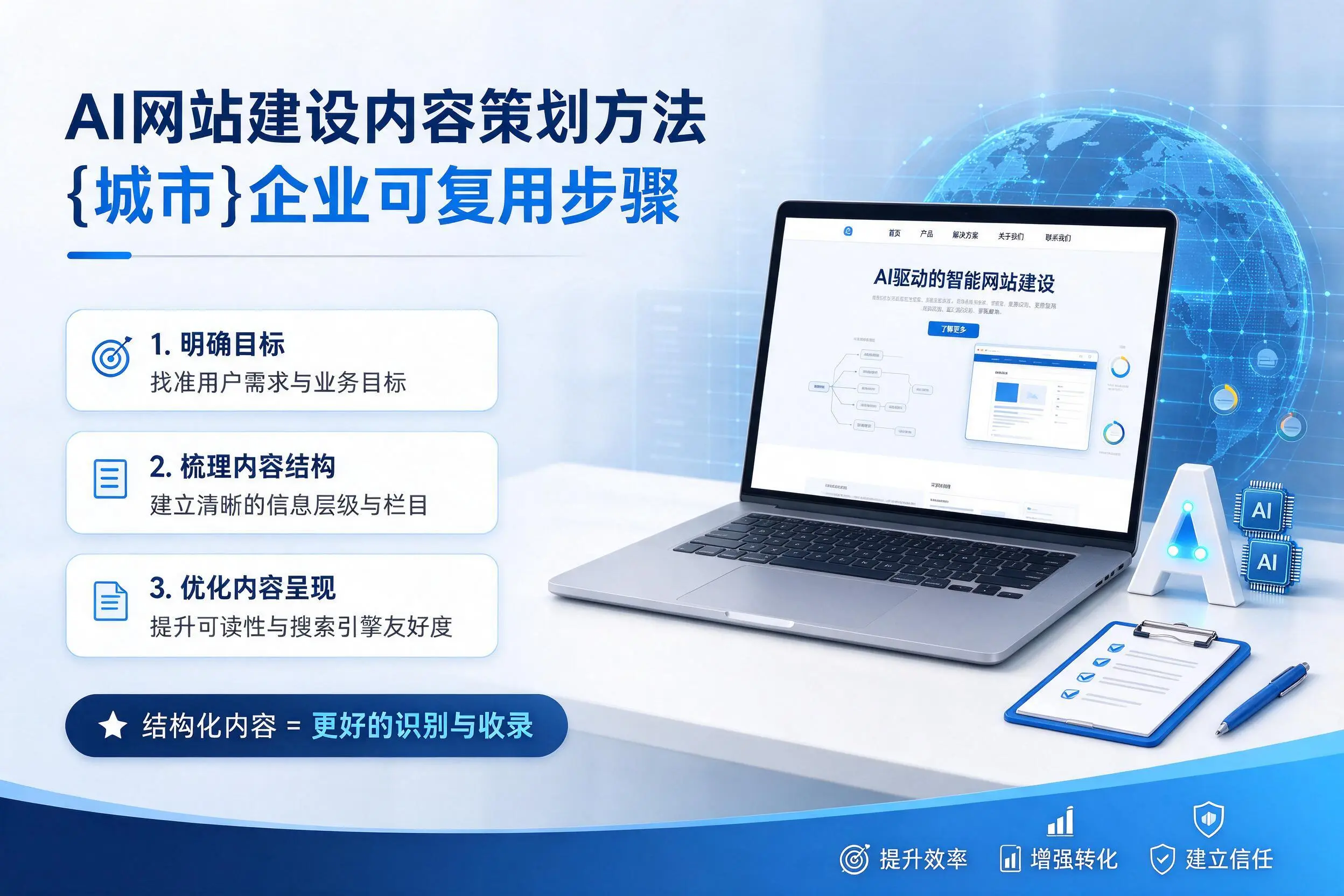 AI网站建设内容策划方法，宿州企业可复用步骤