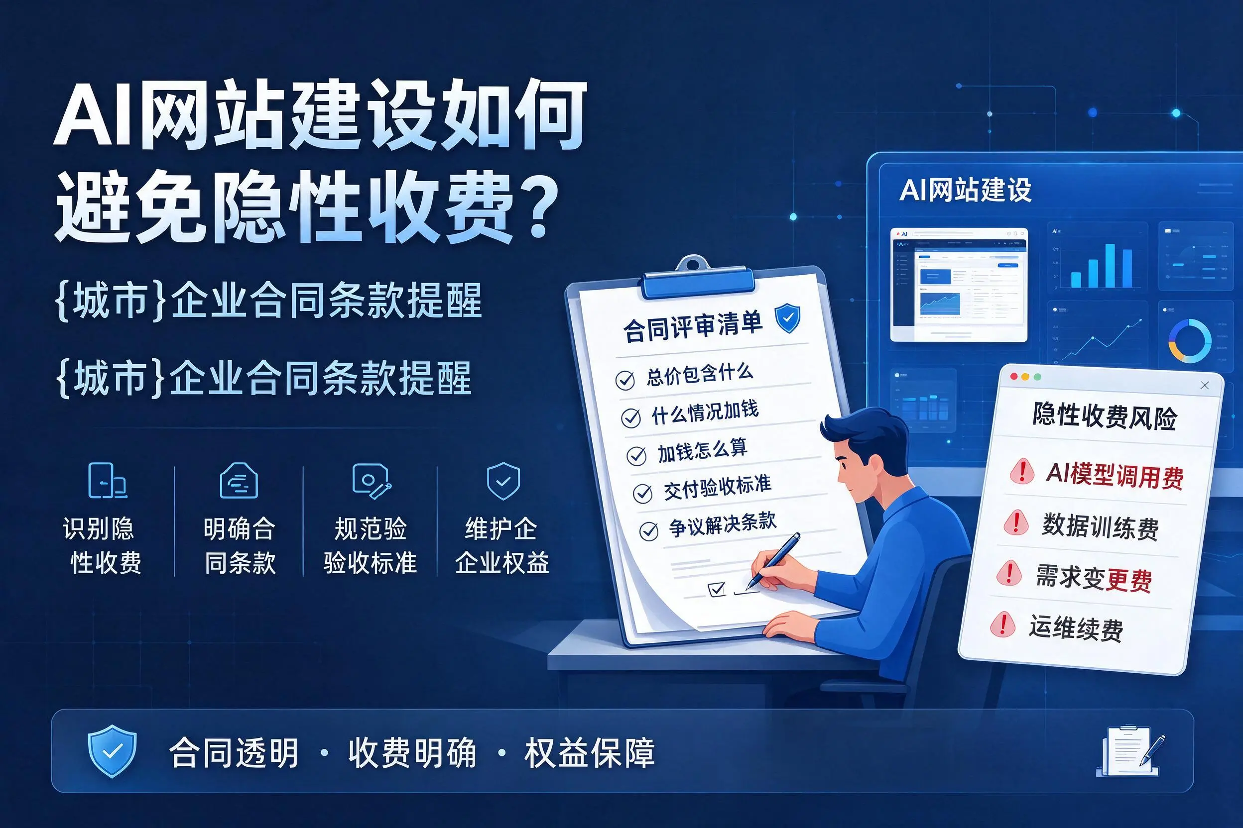 AI网站建设如何避免隐性收费？宿州企业合同条款提醒