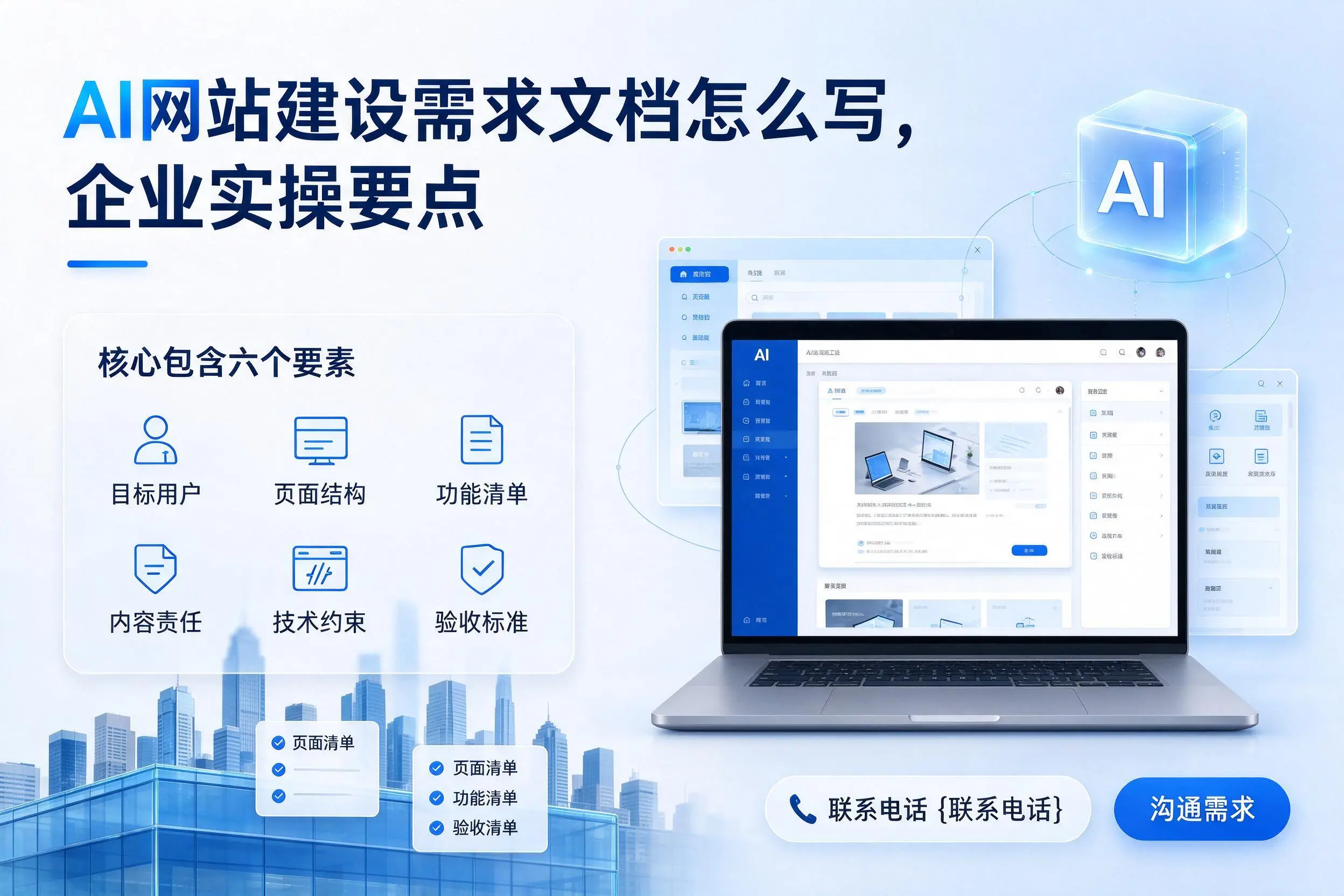 AI网站建设需求文档怎么写，宿州企业实操要点